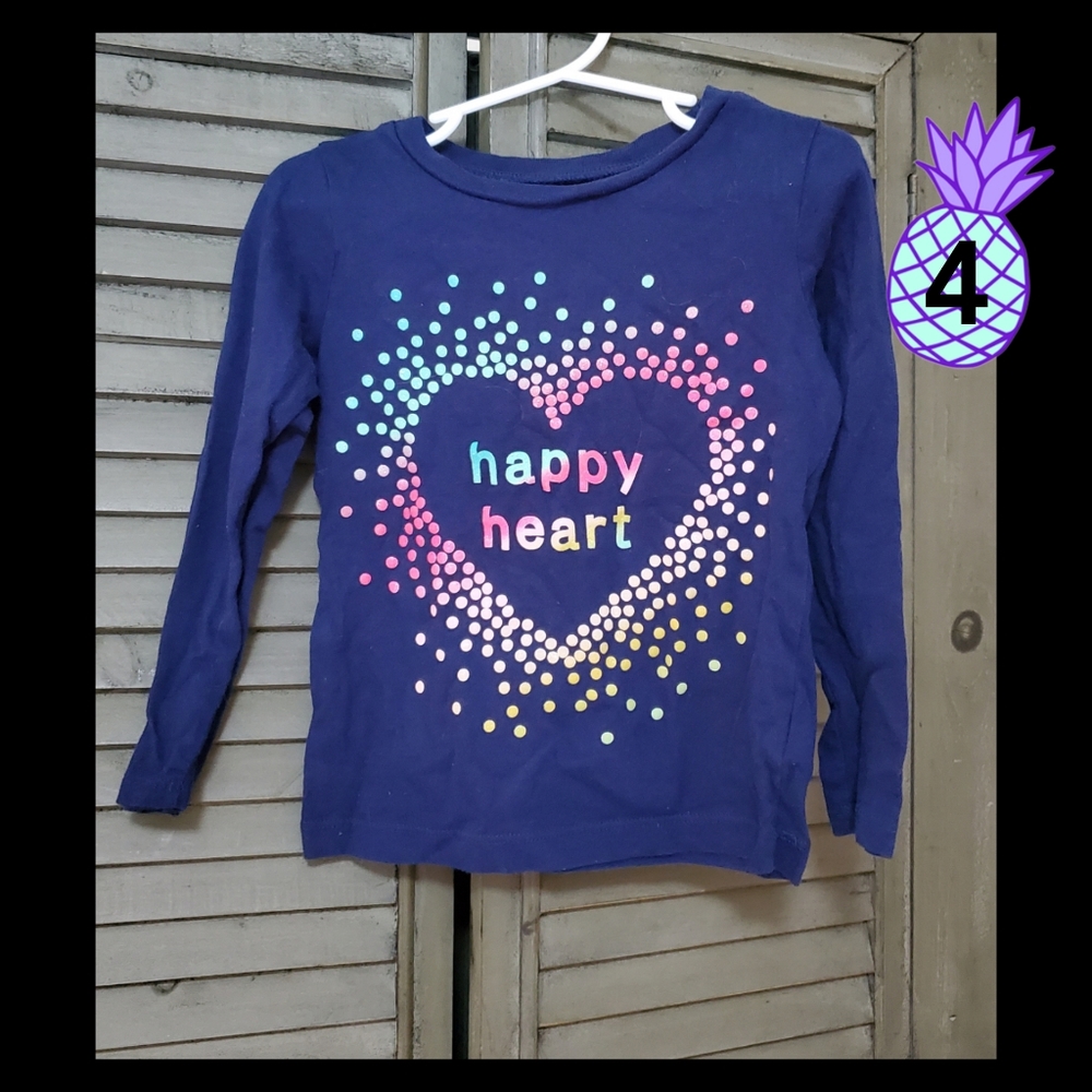 Carter's Happy Heart Multi colored dots ls Shirt